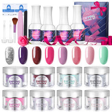 Load image into Gallery viewer, 32Pcs/Set Dipping Powder Glitter Dip System Liquid Nail Manicure Gel Starter Kit
