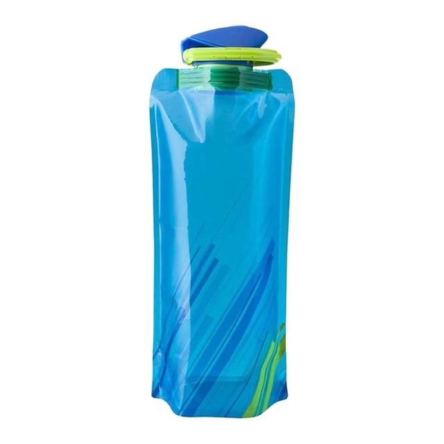 Foldable Water Bottle Outdoor Hiking Camping PE Water Bag Soft Flask Squeeze Portable Running Cycling Water Bags