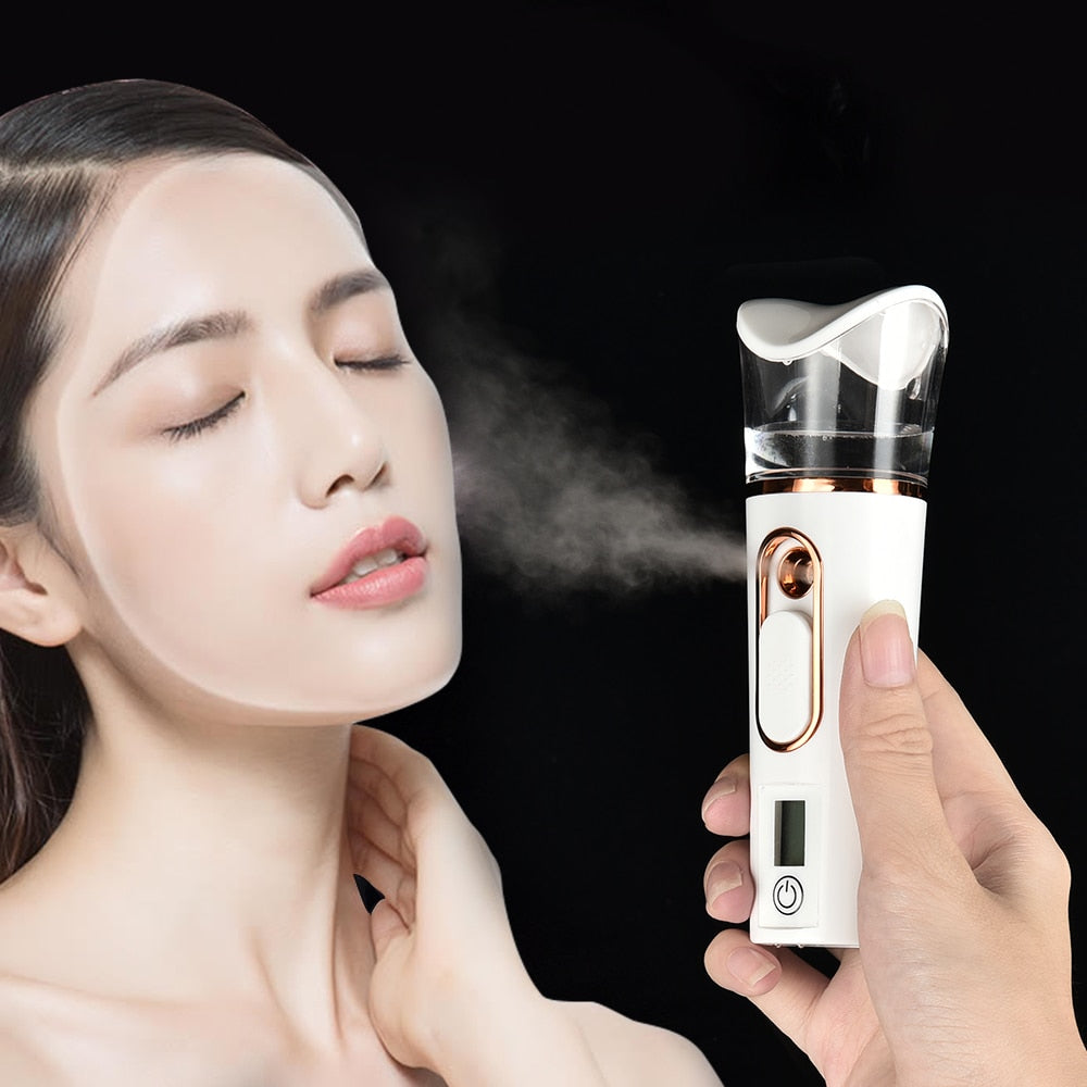 Face Spray Steamer Bottle Nano Mister Measuring Skin Moisture Hydrating Instrument Cold Facial Beauty Hydrating Skin Care Tools