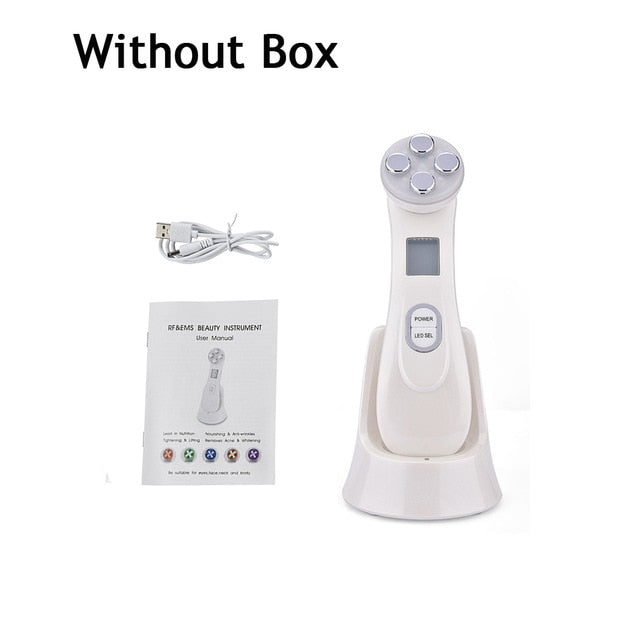 Face Massager LED Photon RF Facial Lifting Machine EMS Mesotherapy Electroporation Radio Frequency Skin Care Rejuvenation Device