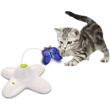 Load image into Gallery viewer, Automatic Cat Toy 360 Degree Rotating Motion Activated Butterfly
