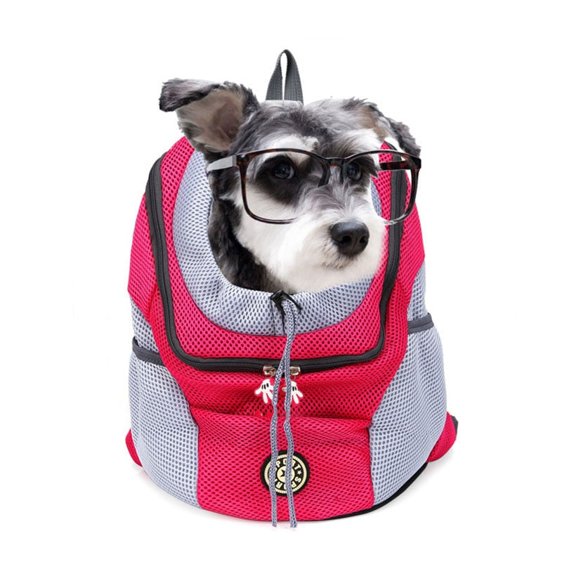 Out Double Shoulder Portable Travel Backpack Outdoor Pet Dog Carrier Bag