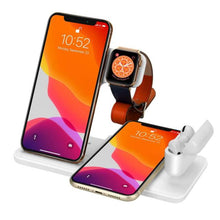 Load image into Gallery viewer, 15W Qi Fast Wireless Charger Stand For iPhone 11 12 X 8 Apple Watch 4 in 1 Foldable Charging Dock Station for Airpods Pro iWatch
