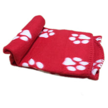 Load image into Gallery viewer, Lovely Pet Dogs Cats Bed Mat Blanket Soft Winter Warm Fleece Paw Print Design Pet Puppy Bed Sofa Pet Product Cushion Cover Towel
