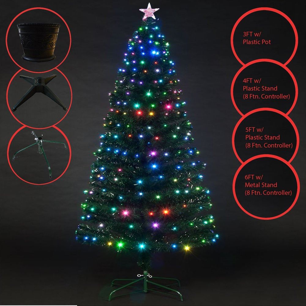 5FT Christmas GREEN LED Xmas Tree with 8 Functions