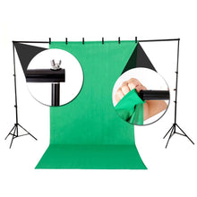 Load image into Gallery viewer, Kshioe 1.6*3m Non-woven Fabrics 2*3m Background Stand Photography Video Studio Lighting Kit Black
