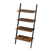 Load image into Gallery viewer, Industrial Ladder Shelf, 4-Tier Bookshelf, Storage Rack Shelves, for Living Room, Kitchen, Office
