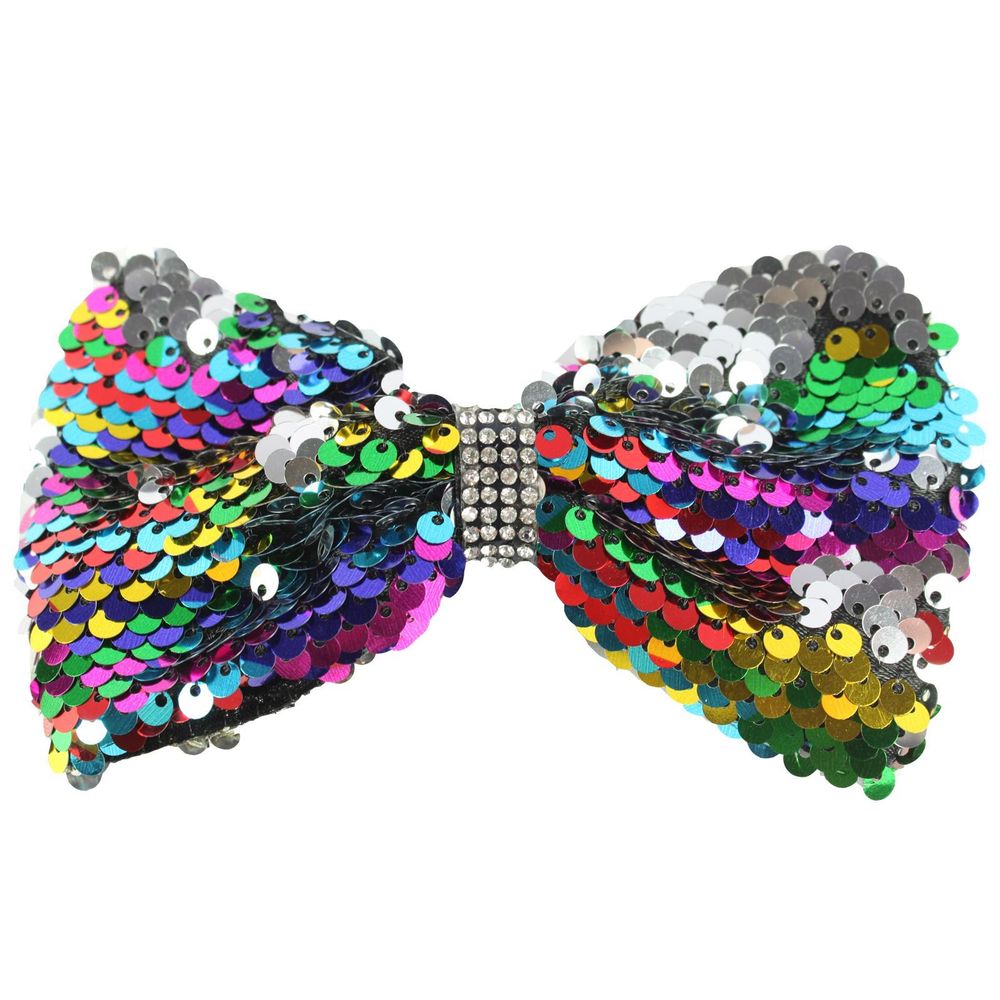 Molly & Rose Large Glitter Hair Bow Clip Multi