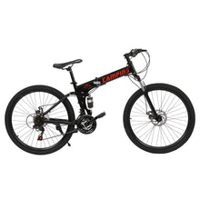 Load image into Gallery viewer, [Camping Survivals] 26-Inch 21-Speed Folding Mountain Bike Black
