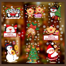 Load image into Gallery viewer, 9 Sheets Christmas Window Stickers Double-side PVC Reusable Window Cling
