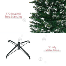 Load image into Gallery viewer, 6.5FT Artificial Snow Dipped Christmas Tree Pencil Foldable Black Stand Green
