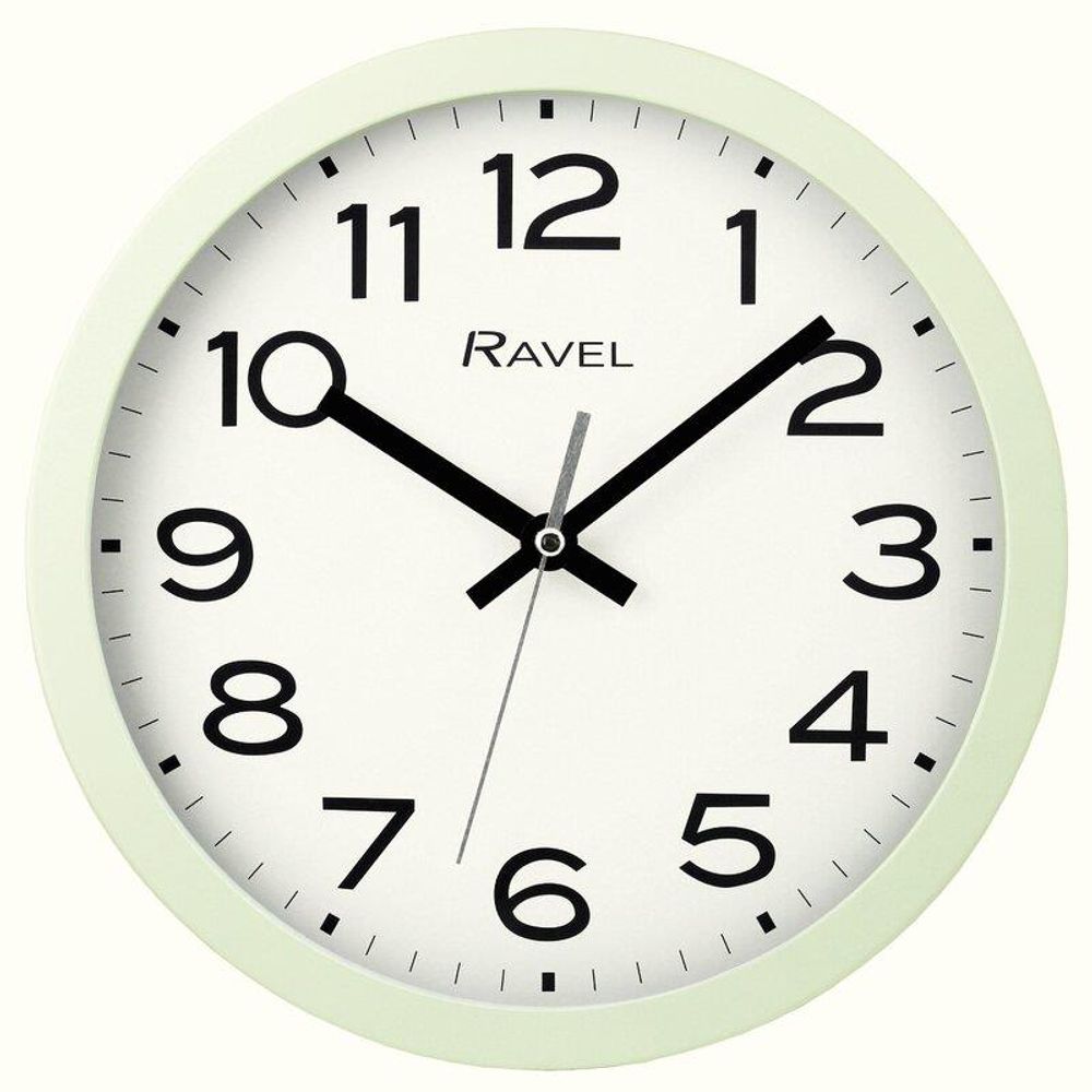 Ravel 25cm Wall Clock Sage Green Kitchen Office Clock