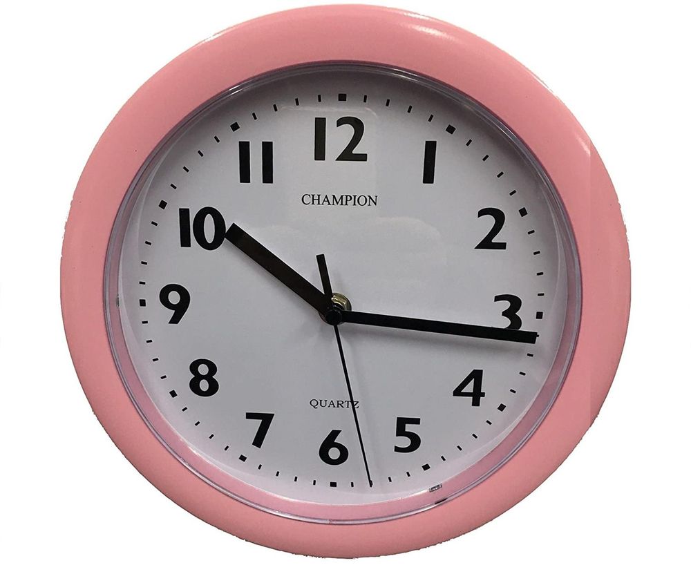 Champion Bold 9 inch Kitchen Pink Wall Clock KC515PNK
