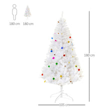 Load image into Gallery viewer, 6ft Snow Artificial Christmas Tree Metal Stand Elegant Faux White
