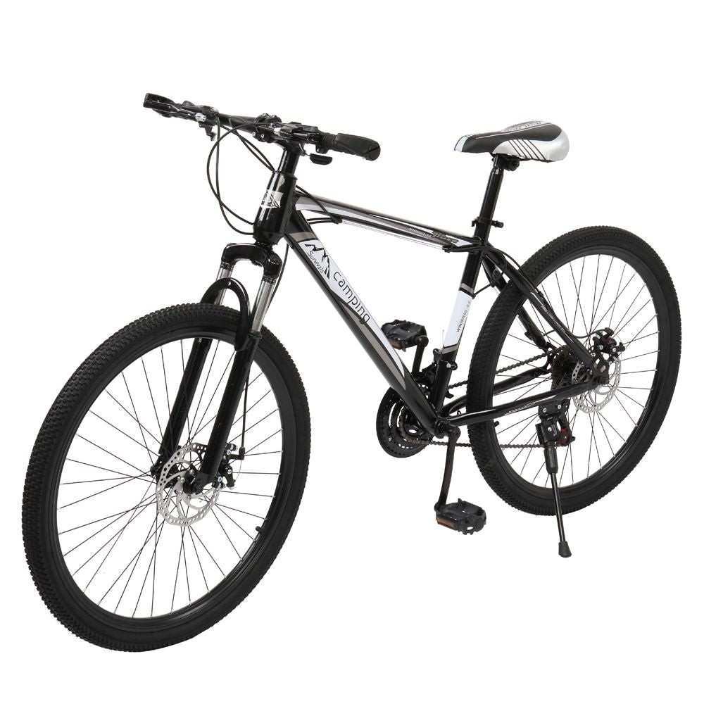 [Camping Survivals] 26-Inch 21-Speed Olympic Mountain Bike Black And White