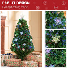 Load image into Gallery viewer, 4FT Prelit Artificial Christmas Tree Fiber Optic LED Xmas Foldable Feet Green
