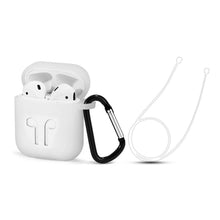 Load image into Gallery viewer, Airpod Case With Carabiner and Rope - White
