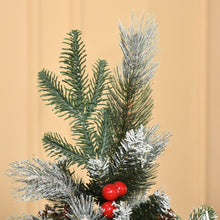 Load image into Gallery viewer, 5FT Artificial SnowDipped Christmas Tree Foldable Berries White Pinecones Green
