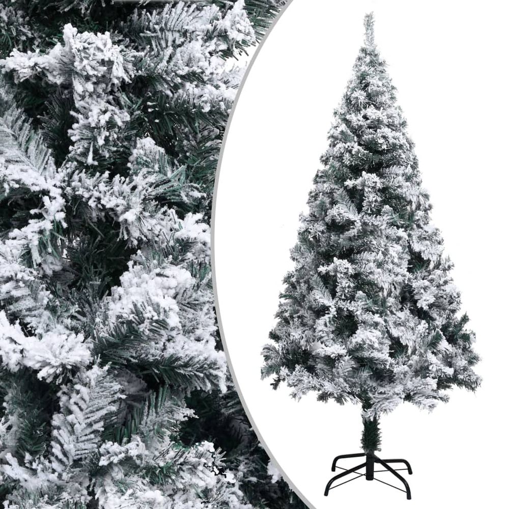 Artificial Christmas Tree with Flocked Snow Green 150 cm to 240 cmPVC