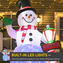 Load image into Gallery viewer, 8ft Tall Christmas Inflatable Snowman Street Lamp Lighted Garden Lawn
