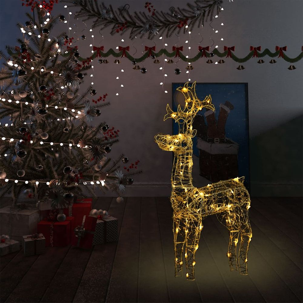 Reindeer Christmas Decoration 90 LEDs 60x16x100 cm Acrylic