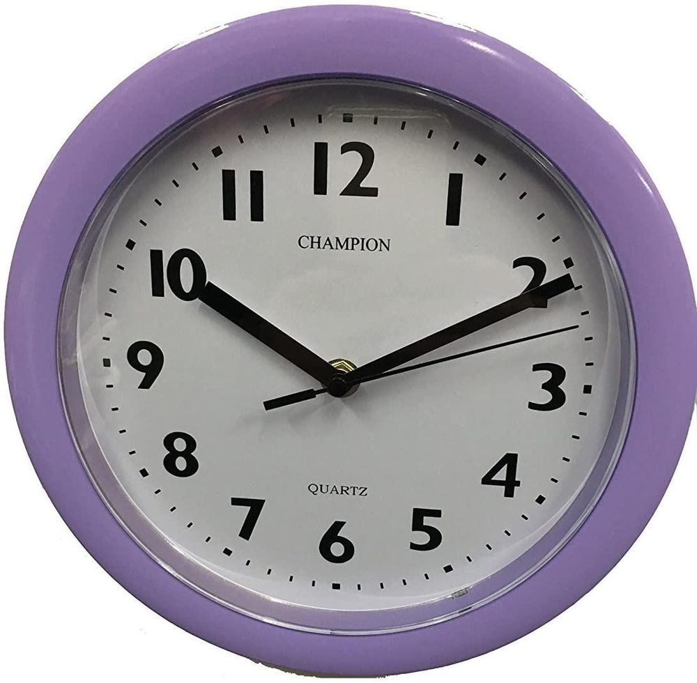 Champion Bold 9 inch Kitchen Lilac Wall Clock KC515LIL