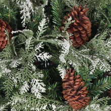 Load image into Gallery viewer, Christmas Tree with Pine Cones Green and White 120 cm to 225 cm PVC&amp;PE
