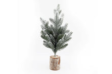 Load image into Gallery viewer, Small Frosted Christmas Tree In Log 43cm
