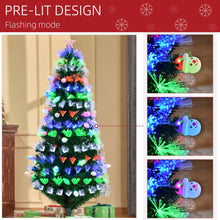Load image into Gallery viewer, 6FT Pre-Lit Artificial Christmas Tree Baubles Fibre OpticFitted Star LED Green
