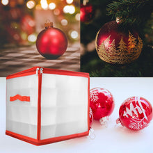 Load image into Gallery viewer, 64 Bauble Xmas Christmas Tree Decorations Storage Box with Zip, Handle
