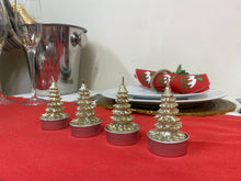 Load image into Gallery viewer, Set Of 4 Christmas Tree Candles 6cm
