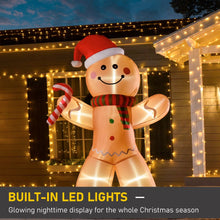Load image into Gallery viewer, 8ft Christmas Inflatable Gingerbread Man Lighted Indoor Outdoor
