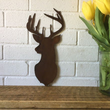 Load image into Gallery viewer, Rustic Rusty STAGS HEAD Metal Christmas Decoration
