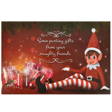 Load image into Gallery viewer, Christmas Eve Elf Gift Box Elves Behavin Badly Naughty Kid Surprise Xmas Present
