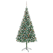 Load image into Gallery viewer, Frosted Christmas Tree with LEDs &amp; Ball Set &amp; Pinecones 150 cm to 210 cm
