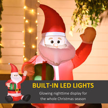 Load image into Gallery viewer, 4ft Inflatable Christmas Santa Claus Gift with LED Xmas  Holiday Outdoor
