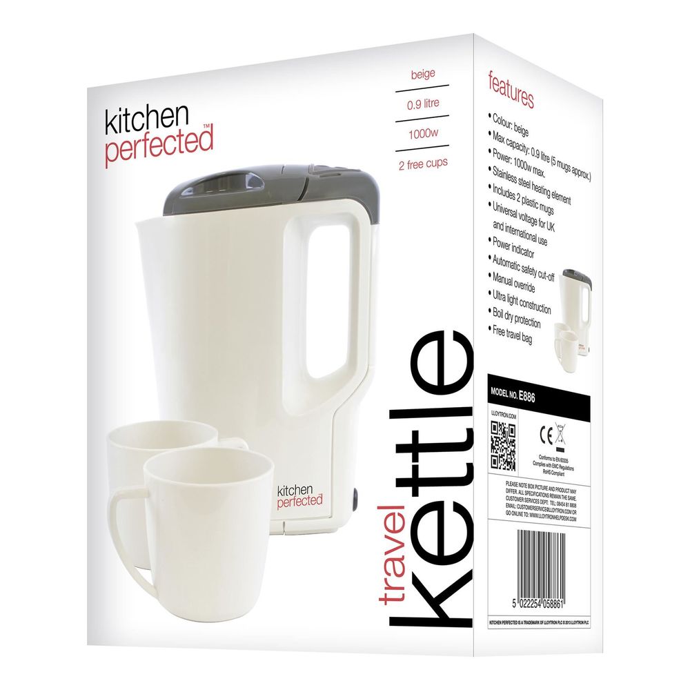 Kitchen Perfected E886 Travel Kettle With Cups