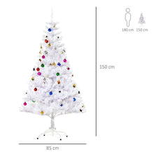 Load image into Gallery viewer, 5ft Snow Artificial Christmas Tree Metal Stand Elegant Faux White
