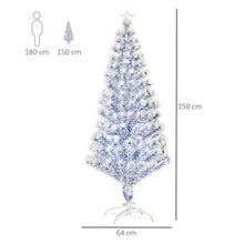Load image into Gallery viewer, Artificial Fibre Christmas Tree Seasonal Deco 21 LED Easy Store 5FT White Blue
