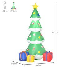 Load image into Gallery viewer, 6ft Tall Inflatable Christmas Tree with Star Multicolour Gift Boxes Lighted
