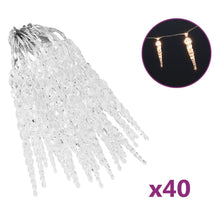 Load image into Gallery viewer, Christmas Icicle Lights 40pcs Warm White Acrylic Remote Control
