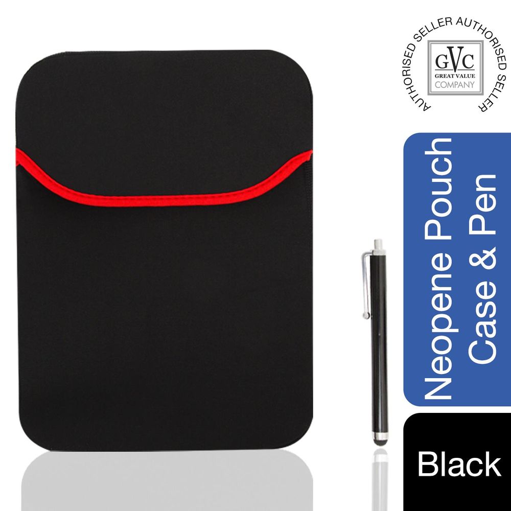 GVC 10 inch Universal Black Neoprene Protective Cover Case for 7'' iPad Tablet