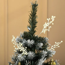 Load image into Gallery viewer, 5FT Artificial SnowDipped Christmas Tree White Berries Star Topper Branch Green
