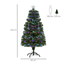 Load image into Gallery viewer, 4FT Multicoloured Artificial Christmas Tree Fibre Optic Lights Star Holder
