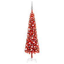 Load image into Gallery viewer, Slim Christmas Tree with LEDs &amp; Ball Set 120 cm to 240 cm
