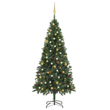 Load image into Gallery viewer, Artificial Christmas Tree with LEDs&amp;Ball Set Green 150 cm

