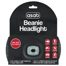 Load image into Gallery viewer, Knit Beanie Hat 4 LED Head Lamp Light Cap Outdoor Hunting Camping Fishing
