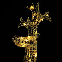 Load image into Gallery viewer, Reindeer Christmas Decoration 90 LEDs 60x16x100 cm Acrylic
