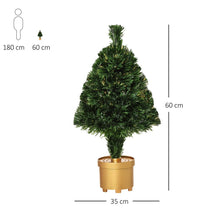 Load image into Gallery viewer, 2FT Prelit Artificial Christmas Tree Fiber LED Table Deco Multi-Color Green
