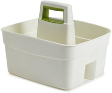 Load image into Gallery viewer, Whitefurze Kitchen Caddy  Cream with Leaf Green Insert, Plastic
